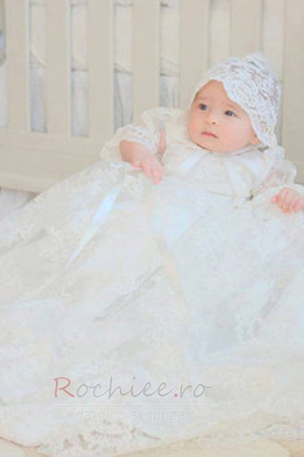 Rochie de botez Înalt acoperit Prințesă Arc Manșoane de manșetă - Pagină 3