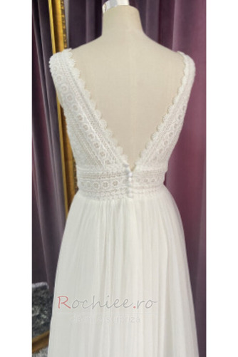 Rochie de mireasa Vânzare Pară Fermoar A-linie V-gât adânc Şic - Pagină 5