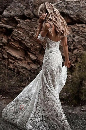 Rochie de mireasa Sirenă Fermoar Elegant Fără mâneci Talie naturală - Pagină 2