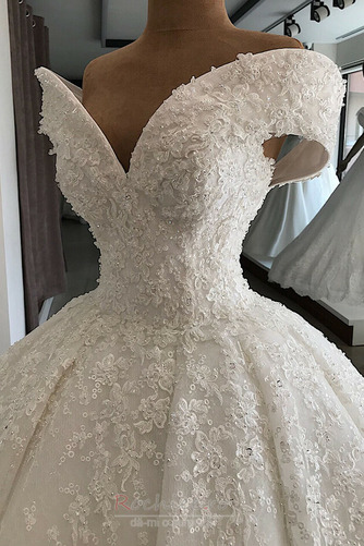 Rochie de mireasa Aplicatiile Catedrală Organza Triunghi inversat - Pagină 3