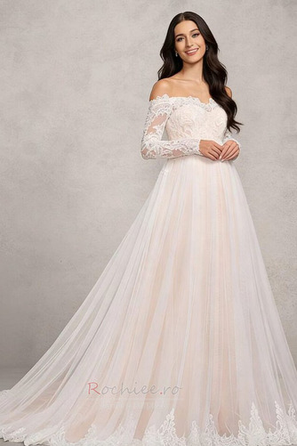 Rochie de mireasa Dantelă Capelă Imperiul De pe umăr Dantela - Pagină 2