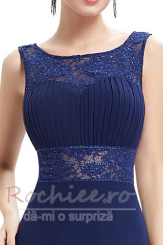 Rochie de seara Corsetul plisate Sexy Şifon Broderie Bateau A-linie - Pagină 2