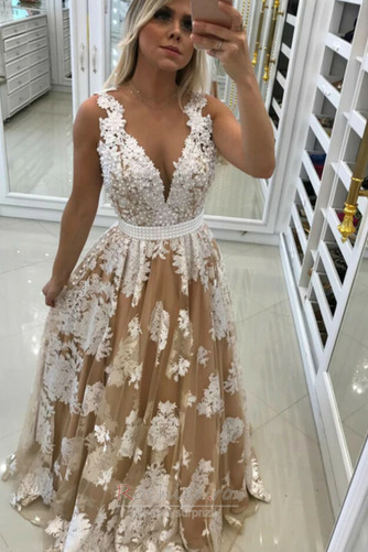 Rochie de bal Fara spate Tul Talie naturale Elegant Curea cu margele - Pagină 1