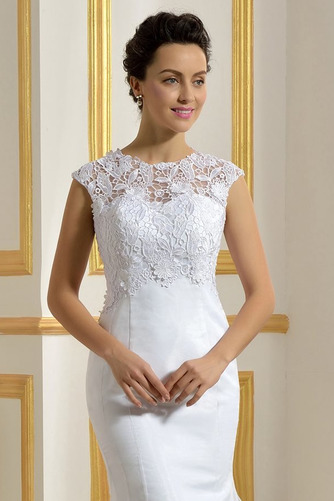 Rochie de mireasa Înalt acoperit Primăvară Teacă Dantela Appliqué - Pagină 4