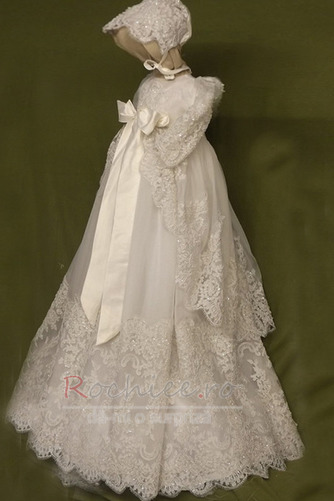 Rochie de botez Lung Dantela Mare acoperit Prințesă Formale Capac/pălărie - Pagină 2