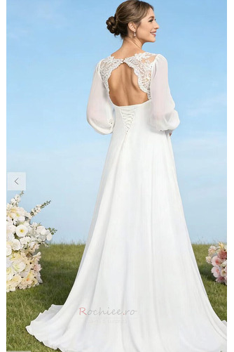 Rochie de mireasa Maternitate V gâtului Talie imperiu Plajă Elegant - Pagină 4