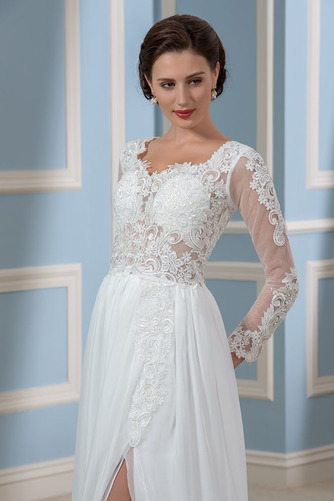 Rochie de mireasa Elegant Cădea Dantela Matura Iluzia mâneci - Pagină 4