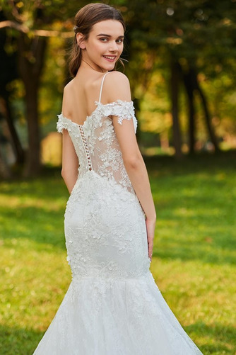 Rochie de mireasa Subţire Plajă Dantela Lung De pe umăr Sexy - Pagină 5