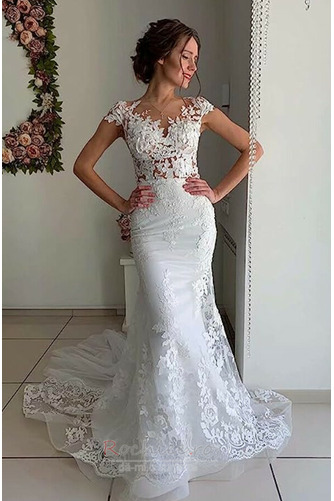 Rochie de mireasa Tul Bijuterie Talie naturală Biserica Elegant - Pagină 3