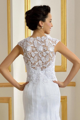 Rochie de mireasa Înalt acoperit Primăvară Teacă Dantela Appliqué - Pagină 5