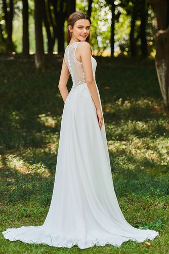 Rochie de mireasa Pară Elegant Şifon Lung Butonul Talie naturală - Pagină 3