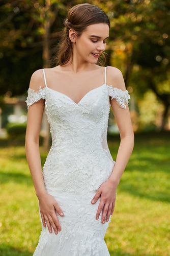 Rochie de mireasa Subţire Plajă Dantela Lung De pe umăr Sexy - Pagină 4