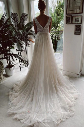 Rochie de mireasa Vânzare Pară Fermoar A-linie V-gât adânc Şic - Pagină 2