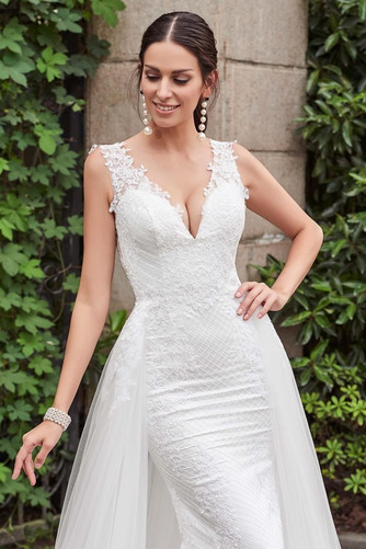 Rochie de mireasa Elegant Dantela Primăvară Talie naturale Suprapunere de dantela - Pagină 5