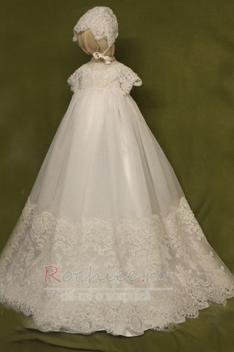 Rochie de botez Lung Dantela Mare acoperit Prințesă Formale Capac/pălărie - Pagină 1