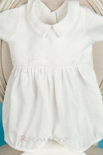 Rochie de botez Satin Drapat Tricou Bijuterie Simplu A-linie - Pagină 5