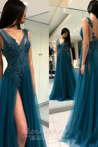 Rochie de bal Sexy Talie naturale Lung Vara A-linie Nu înapoi - Pagină 1