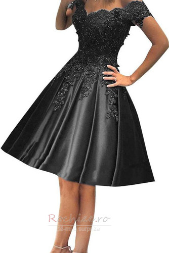 Rochie de cocktail Mâneci scurte Genunchi lungime Appliqué Bandaj - Pagină 1