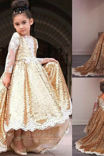 Rochie florăreasă Mediu Înstelat Corsetul sequined Asimetrice - Pagină 2