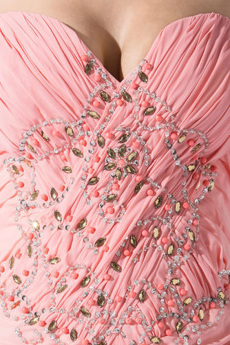 Rochie de bal Fermoar Fără mâneci Elegant Şifon Dragă Mediu Talie naturale - Pagină 5