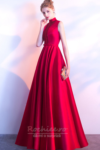 Rochie de bal Un gât înalt Elegant A-linie Iarnă Performanță - Pagină 3