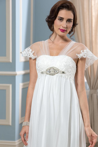 Rochie de mireasa Imperiul Corsetul plisate Sifon Fara spate - Pagină 5