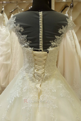 Rochie de mireasa Toamnă Talie naturală Aplicatiile Mâneci plafonate - Pagină 4