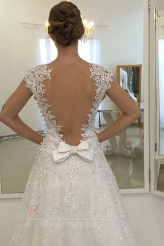 Rochie de mireasa Mâneci scurte Talie naturală Vară Etaj lungime - Pagină 2