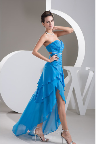 Rochie de cocktail Strapless Talie naturale Fara spate Asimetric - Pagină 3