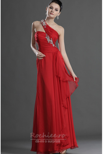 Rochie de seara Elegant Teacă Lungimea podelei Broşă Rubin Mediu - Pagină 3