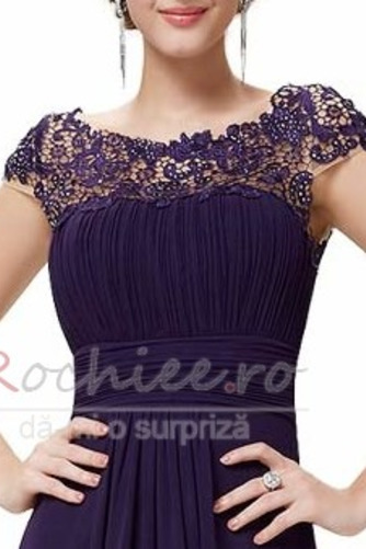 Rochie de seara A-linie Elegant Dantelă Iluzia mâneci Iarnă Mâneci scurte - Pagină 2