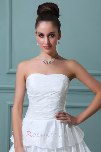 Rochie de mireasa Strapless înaltă joasă Fermoar Cascadorie cascadă - Pagină 5