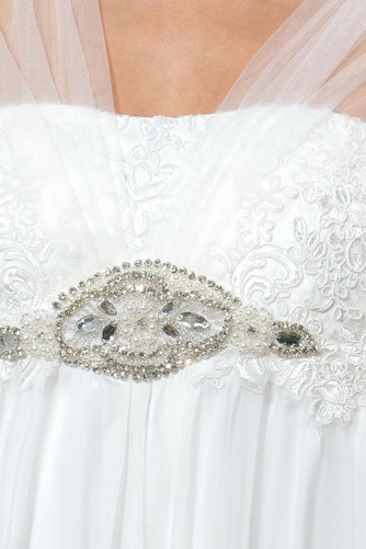 Rochie de mireasa Imperiul Corsetul plisate Sifon Fara spate - Pagină 4