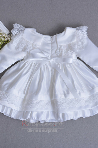 Rochie de botez Cădea Talie naturală Formale Bijuterie Satin - Pagină 2