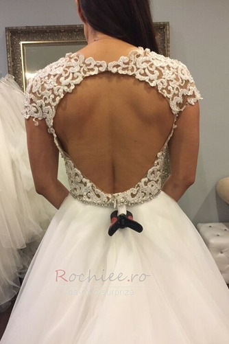 Rochie de mireasa Mâneci scurte Dantela Multi strat Romantice - Pagină 4