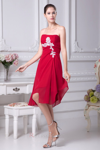 Rochie de cocktail Sifon Aplicatiile Genunchi lungime Bandaj - Pagină 4