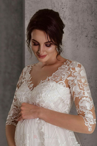 Rochie de mireasa Talie imperiu În aer liber Bandaj Elegant Imperiul - Pagină 5