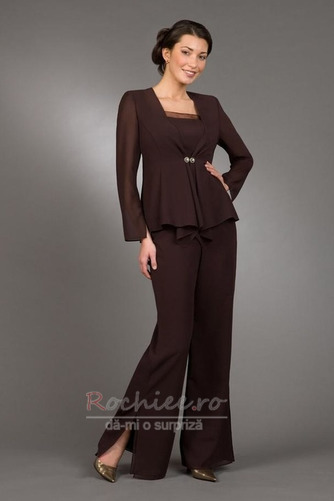 Rochie de mama cu pantaloni Doua bucati Sifon Triunghi inversat - Pagină 1