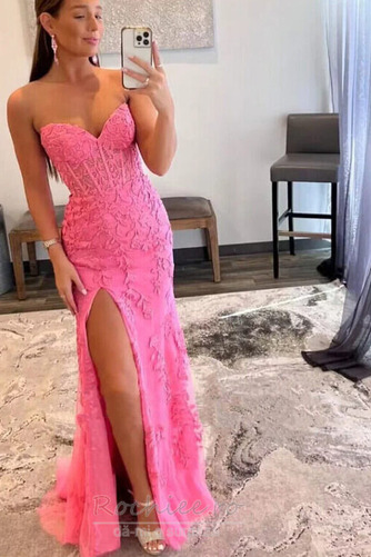 Rochie de seara Sexy Fără mâneci Fantă față Tul Etaj lungime - Pagină 1