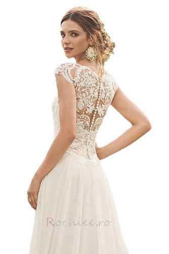 Rochie de mireasa Dantela Talie naturală V-gât adânc Plajă Fără mâneci - Pagină 4