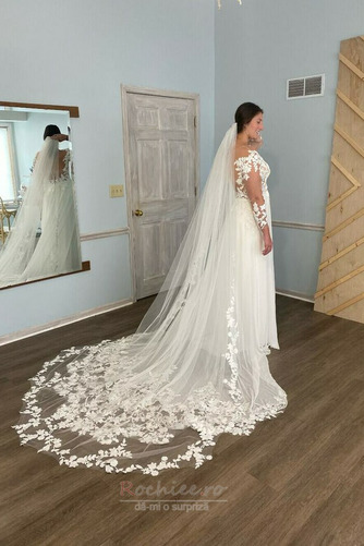 Rochie de mireasa Mâneci lungi Şifon Sheer Înapoi V-gât adânc - Pagină 2