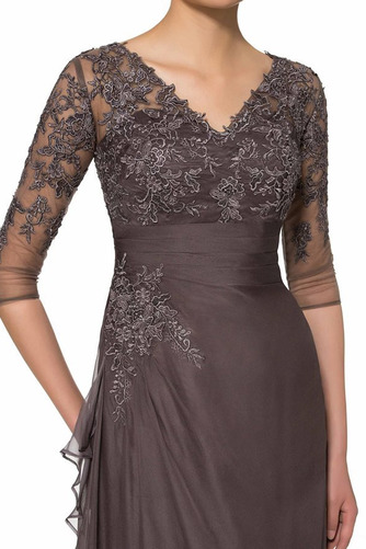 Rochie de mama Iluzia mâneci Primăvară Dantela Elegant A-linie - Pagină 4