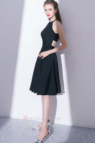 Rochie de cocktail Fără mâneci Satin Bijuterie Banchet Fermoar - Pagină 6