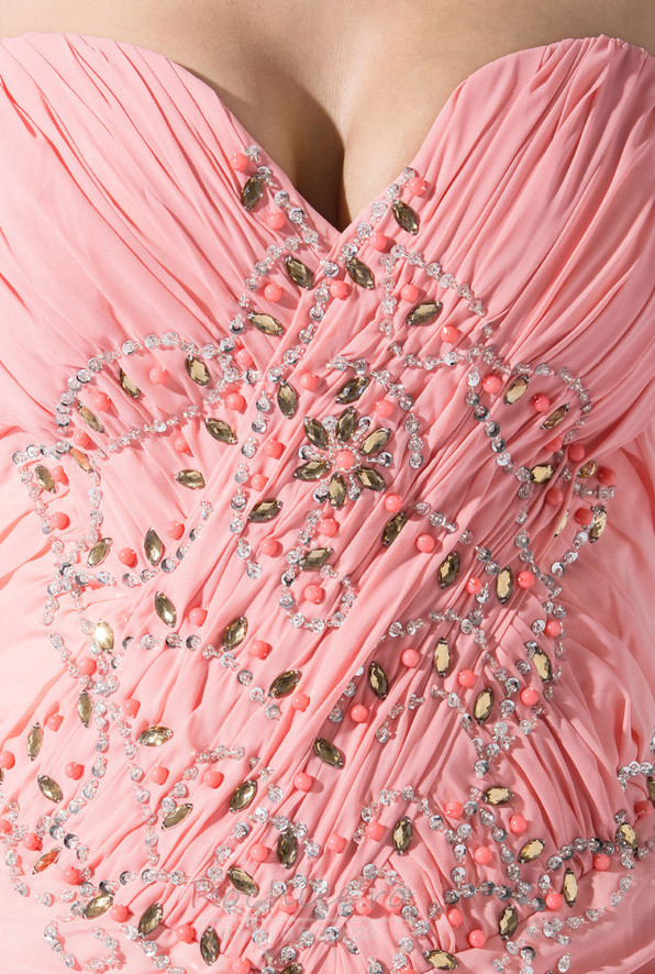 Rochie de bal Fermoar Fără mâneci Elegant Şifon Dragă Mediu Talie naturale